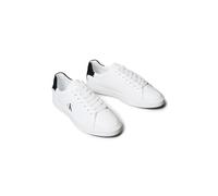 Sneaker CALVIN KLEIN "LOW PRO CUP LACEUP LTH MOIRE", Damen, Gr. 41, weiß, schwarz, Leder, Lederimitat, unifarben mit Farbeinsatz, Schuhe Sneaker (46871045-41) weiß, schwarz