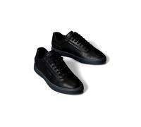 Sneaker CALVIN KLEIN "LOW PRO CUPS LACEUP OXF HF LTH", Damen, Gr. 39, schwarz, Leder, unifarben, Schuhe Sneaker, Schnürschuh, Halbschuh, Freizeitschuh in monochromer Optik (77831013-39) schwarz