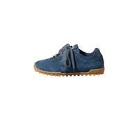 Sneaker CALVIN KLEIN "LOW PROFILE RUN MG SUE DB LACES", Damen, Gr. 37, rauchblau, Leder, Lederimitat, Textil, unifarben, Schuhe Sneaker, Trendy-Schnürschuh, Freizeitschuh mit zwei Schnürsenkelarten (5