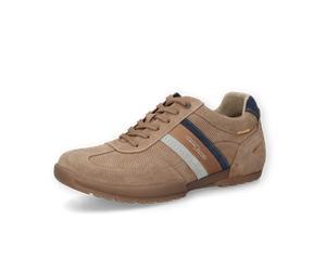 Sneaker CAMEL ACTIVE, Herren, Gr. 44, beige (tan, blau), Leder, Schuhe Sneaker, Trekkingschuh, Freizeitschuh, Schnürschuh mit Profilsohle (28954551-44) tan, blau