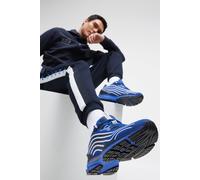 Camp David Herren Leichter Sneaker im Knit-Design mit Rubber Artwork Strong Blue, 41