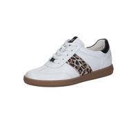 Sneaker CAPRICE "Caprice Sneaker Leder", Damen, Gr. 37, weiß, braun, Leder, Schuhe Sneaker (22476731-37) weiß, braun