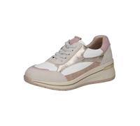 Sneaker CAPRICE "Caprice Sneaker Leder", Damen, Gr. 37, weiß, gold, Leder, Schuhe Sneaker (71424064-37) weiß, gold