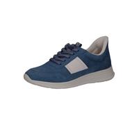 Sneaker CAPRICE "Caprice Sneaker Leder", Damen, Gr. 38, weiß (weiß, blau), Leder, Schuhe Sneaker (22789034-38) weiß, blau