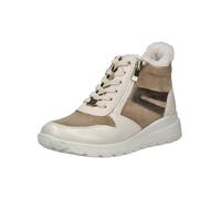 Sneaker CAPRICE "Caprice Sneaker Leder/Textil", Damen, Gr. 40, beige (weiß, beige), Leder, Textil, Schuhe Sneaker (83859929-40) weiß, beige