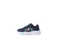Sneaker CHAMPION "FUNFAIR PRINT U PS", Damen, Gr. 28, nava, multi, Synthetik, Schuhe Sneaker, mit cooler Blinkfunktion (52837835-28) nava, multi
