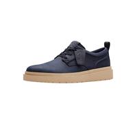 Sneaker CLARKS "Clarks Halbschuhe Leder", Herren, Gr. 41,5, blau (navy), Leder, Schuhe Sneaker (46528267-41,5) navy