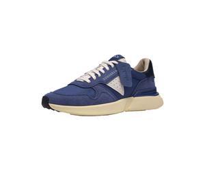 Sneaker CLARKS "Clarks Sneaker Veloursleder/Textil", Herren, Gr. 42, blau, Textil, Veloursleder, Schuhe Sneaker (82105707-42) blau