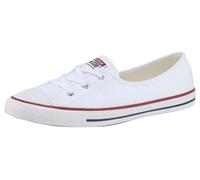 Sneaker CONVERSE "Chuck Taylor All Star Ballet Lace Ox", Damen, Gr. 38,5, weiß (optical, weiß), Textil, Schuhe Canvassneaker Sneaker low (518871-38,5) optical, weiß