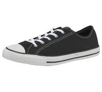Sneaker CONVERSE "Chuck Taylor All Star Dainty GS Basic Canvas Ox", Damen, Gr. 37, schwarz-weiß (schwarz, weiß, schwarz), Textil, kontrastfarbene Details, Schuhe Sneaker (45521749-37) schwarz, weiß, s