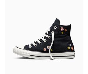 Sneaker CONVERSE "CHUCK TAYLOR ALL STAR EM", Damen, Gr. 36, schwarz, bright, Textil, Schuhe Sneaker, für den täglichen Einsatz, mit Gummilaufsohle, sportlicher Stil (40528205-36) schwarz, bright