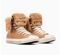 Converse - Chuck Taylor All Star Fold-Over X-Hi Faux Fur - braun - Sneaker - Größe 39 1/2