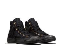 Sneaker CONVERSE "CHUCK TAYLOR ALL STAR LACE", Damen, Gr. 40, schwarz (schwarz, schwarz, gold), Textil, Schuhe Sneaker (54578861-40) schwarz, schwarz, gold