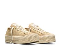 Sneaker CONVERSE "CHUCK TAYLOR ALL STAR LIFT ESPADRILLE", Damen, Gr. 37,5, beige (hay day, egret, papyrus), Synthetik, Schuhe Sneaker, sportlicher Stil, mit profiliertem Laufsohlenprofil, mit Schnürun