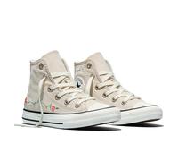 Sneaker CONVERSE "CHUCK TAYLOR ALL STAR", Mädchen, Gr. 32, clear skies, vintage weiß, schwarz, Textil, Schuhe Sneaker, für Kinder, sportlicher Stil, mit Gummilaufsohle, mit Schnürung (99170825-32) cle