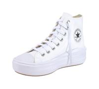 Sneaker CONVERSE "CHUCK TAYLOR ALL STAR MOVE PLATFORM LEATHER", Damen, Gr. 37, weiß (weiß, weiß), Synthetik, Schuhe Sneaker (30064863-37) weiß, weiß