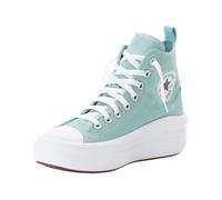 Sneaker CONVERSE "CHUCK TAYLOR ALL STAR MOVE PLATFORM", Mädchen, Gr. 37,5, weiß (vernal pool, weiß, schwarz), Textil, Schuhe Sneaker (72237531-37,5) vernal pool, weiß, schwarz