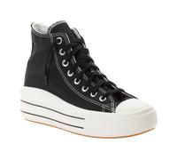 Sneaker CONVERSE "CHUCK TAYLOR ALL STAR MOVE PLATFORM RETRO SPORT", Damen, Gr. 39,5, schwarz (schwarz, egret, schwarz), Leder, Schuhe Sneaker (99251137-39,5) schwarz, egret, schwarz