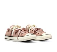 Sneaker CONVERSE "CHUCK TAYLOR ALL STAR PEACHED CANVAS", Damen, Gr. 39,5, dried earth, egret, schwarz, Synthetik, Schuhe Sneaker, für Alltag, mit Gummilaufsohle, sportlicher Stil, mit Schnürung (24108