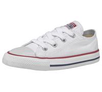 Sneaker CONVERSE "CHUCK TAYLOR ALL STAR SE OX", Mädchen, Gr. 26, weiß (optical, weiß), Textil, kontrastfarbene Details, Schuhe Sneaker, für Kleinkinder (25366129-26) optical, weiß