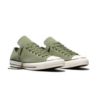 Sneaker CONVERSE "CHUCK TAYLOR ALL STAR SUEDE", Herren, Gr. 39,5, grün (olive android, egret, schwarz), Leder, Schuhe Sneaker, aus Wildleder, zweifarbige Laces (68220424-39,5) olive android, egret, sc