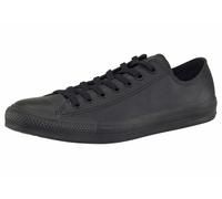 Sneaker CONVERSE "Chuck Taylor Basic Leather Ox Monocrome", Gr. 44, schwarz, Leder, Schuhe Skaterschuh Canvassneaker Sneaker low (535633-44) schwarz