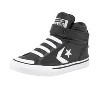 Sneaker CONVERSE "PRO BLAZE STRAP LEATHER", Kinder, Gr. 35, schwarz-weiß (schwarz, weiß), Leder, Schuhe Skaterschuh Sneakerboots Sneaker high (27236466-35) schwarz, weiß