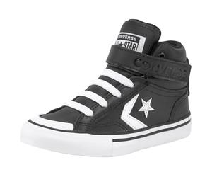 Sneaker CONVERSE "PRO BLAZE STRAP LEATHER", Kinder, Gr. 35, schwarz-weiß (schwarz, weiß), Leder, Schuhe Sneaker (27236466-35) schwarz, weiß