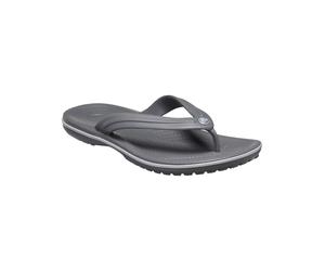 Sneaker CROCS "Crocband Flip", Herren, Gr. 38, grau, Obermaterial: 100% Gummi rubber., Schuhe Sneaker (91411327-38) grau