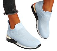 Sneaker Damen Soft Foam Sports Atmungsaktiv Damenschuhe Athletic Sneakers Schuhe Weiche Leicht Walkingschuhe Schnürschuhe Flache Knöchelhoch Laufschuhe Stoffschuhe Für Trekking Workout Running