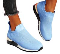 Sneaker Damen Weiss Plateau Schlüpfen Running Schnürhalbschuhe Sommer Schuhe Freizeit Walkingschuhe Luftkissenschuhe Mode Fitnessstudio Laufschuhe Freizeitschuhe Für Sporthalle Outdoor Jogging