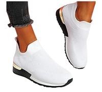 Sneaker Damen Weiss Plateau Schlüpfen Running Schnürhalbschuhe Sommer Schuhe Freizeit Walkingschuhe Luftkissenschuhe Mode Fitnessstudio Laufschuhe Freizeitschuhe Für Sporthalle Outdoor Jogging
