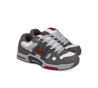 Sneaker DC SHOES "AT-2", Herren, Gr. 6(38), grau (dunkelgrau, grau, rot), Obermaterial:48, 53% Leder, 27, 94% Synthetik, 17, 65% Polyester, 5, 88% TPU., Schuhe Sneaker (91029967-6) dunkelgrau, grau, r