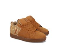 Sneaker DC SHOES "Court Graffik", Damen, Gr. 10 (43), braun (braun, gum), 57.05% Leder, 28.2% Synthetikmaterial, 13.87% Polyester, 0.88% Textil, Schuhe Sneaker (64851555-10) braun, gum