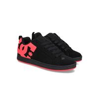 Sneaker DC SHOES "Court Graffik", Damen, Gr. 5(36), schwarz (schwarz, hot pink), 55, 91% Leder, 38, 75% Synthetik, 5, 34% Polyester, Schuhe Sneaker (74752766-5) schwarz, hot pink