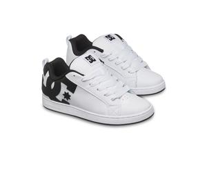 Sneaker DC SHOES "Court Graffik", Damen, Gr. 7(38), weiß, schwarz, Obermaterial:55, 91% Leder, 38, 75% Synthetik, 5, 34% Microfaser;, Schuhe Sneaker (15416533-7) weiß, schwarz