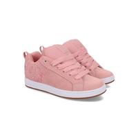 Sneaker DC SHOES "Court Graffik", Damen, Gr. 8(39), weiß (pink, weiß), 55, 91% Leder, 38, 75% Synthetik, 5, 34% Polyester, Schuhe Sneaker (46435919-8) pink, weiß