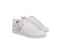 DC Shoes Court Graffik Damen Sneaker, White M Silver, 40.5 EU