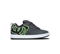 Sneaker DC SHOES "Court Graffik", Herren, Gr. 10 (43), grün (grau, schwarz, grün), Obermaterial:57.05% Leder, 28.2% Synthetikmaterial, 13.87% Microfaser, 0.88% Textil;, Schuhe Sneaker (30158560-10)