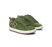 Sneaker DC SHOES "Court Graffik", Herren, Gr. 45 EU, weiß (olive, sanftes weiß), Obermaterial:57.05% Leder, 28.2% Synthetikmaterial, 13.87% Polyester, 0.88% Textil., Schuhe Sneaker (31734448-11,5) oli