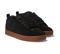 Sneaker DC SHOES "Court Graffik", Gr. 12(46), schwarz, Obermaterial: Leder (Kuh) / Futter: Textil / Außensohle: Gummi, Schuhe Skaterschuh Sneaker low (28376649-12) schwarz