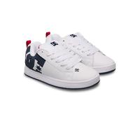 Sneaker DC SHOES "Court Graffik", Gr. 8(40,5), weiß, navy, rot, Obermaterial: Leder (Kuh) / Futter: Textil / Außensohle: Gummi, Schuhe (25120506-8) weiß, navy, rot