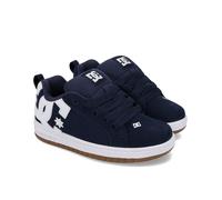 Sneaker DC SHOES "COURT GRAFFIK", Jungen, Gr. 34, navy, weiß, gum, Leder, Schuhe Sneaker (23320855-34) navy, weiß, gum