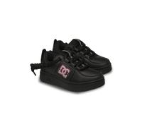 Sneaker DC SHOES "DC Braten", Damen, Gr. 11(43), schwarz, pink, Obermaterial: Leder (Rind) / Futter: Textil / Laufsohle: Gummi., Schuhe Sneaker (11467042-11) schwarz, pink