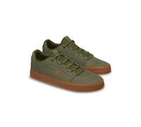 Sneaker DC SHOES "Hyde", Herren, Gr. 7,5(40), grün (schwarz olive), Obermaterial: Leder [Kuh] / Futter: Textil / Außensohle: Gummi., Schuhe Sneaker (51195543-7,5) schwarz olive