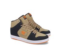 Sneaker DC SHOES "Manteca 4 Hi", Herren, Gr. 6(38), grün (grau, beige, khaki), 51.34% Leder, 48.66% Synthetikmaterial, Schuhe Sneaker (17140654-6) grau, beige, khaki