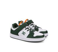 Sneaker DC SHOES "Manteca 4 V Sn", Kinder, Gr. 1(32), weiß, schwarzgrün, orange, Obermaterial:100% Synthetik;, Schuhe Sneaker (46449011-1) weiß, schwarzgrün, orange