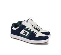 Sneaker DC SHOES "Manteca", Herren, Gr. 12(46), weiß (navy, weiß, grün), Obermaterial: Leder (Kuh) / Futter: Textil / Außensohle: Gummi, Schuhe (62267416-12) navy, weiß, grün