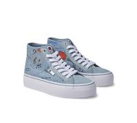 Sneaker DC SHOES "Manual Hi Platform", Damen, Gr. 7(38), blau (heather schwarz denim), Obermaterial:Obermaterial: Textil (Walkfrottier) / Futter: Textil / Außensohle: Gummi;, Schuhe Sneaker (78592823-