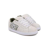 Sneaker DC SHOES "Net Se", Herren, Gr. 7(39), weiß (sanftes weiß, grün), 92.3% Leder, 7.7% Polyester, Schuhe Sneaker (89494016-7) sanftes weiß, grün